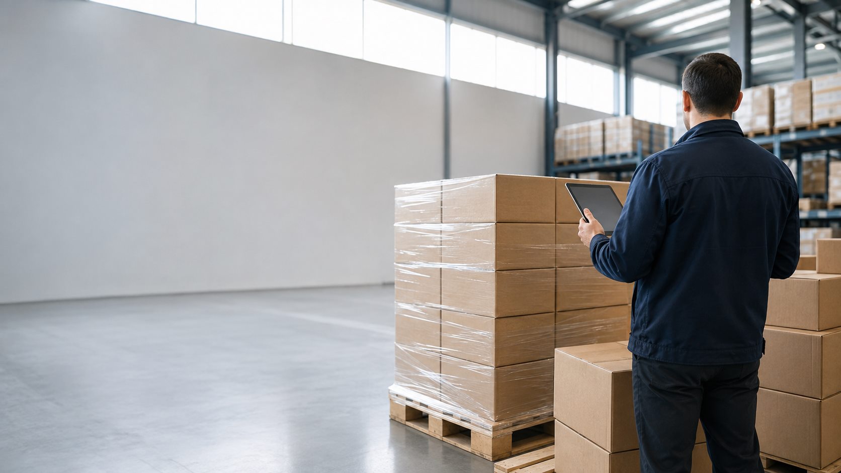 Quality-control work in a logistics warehouse