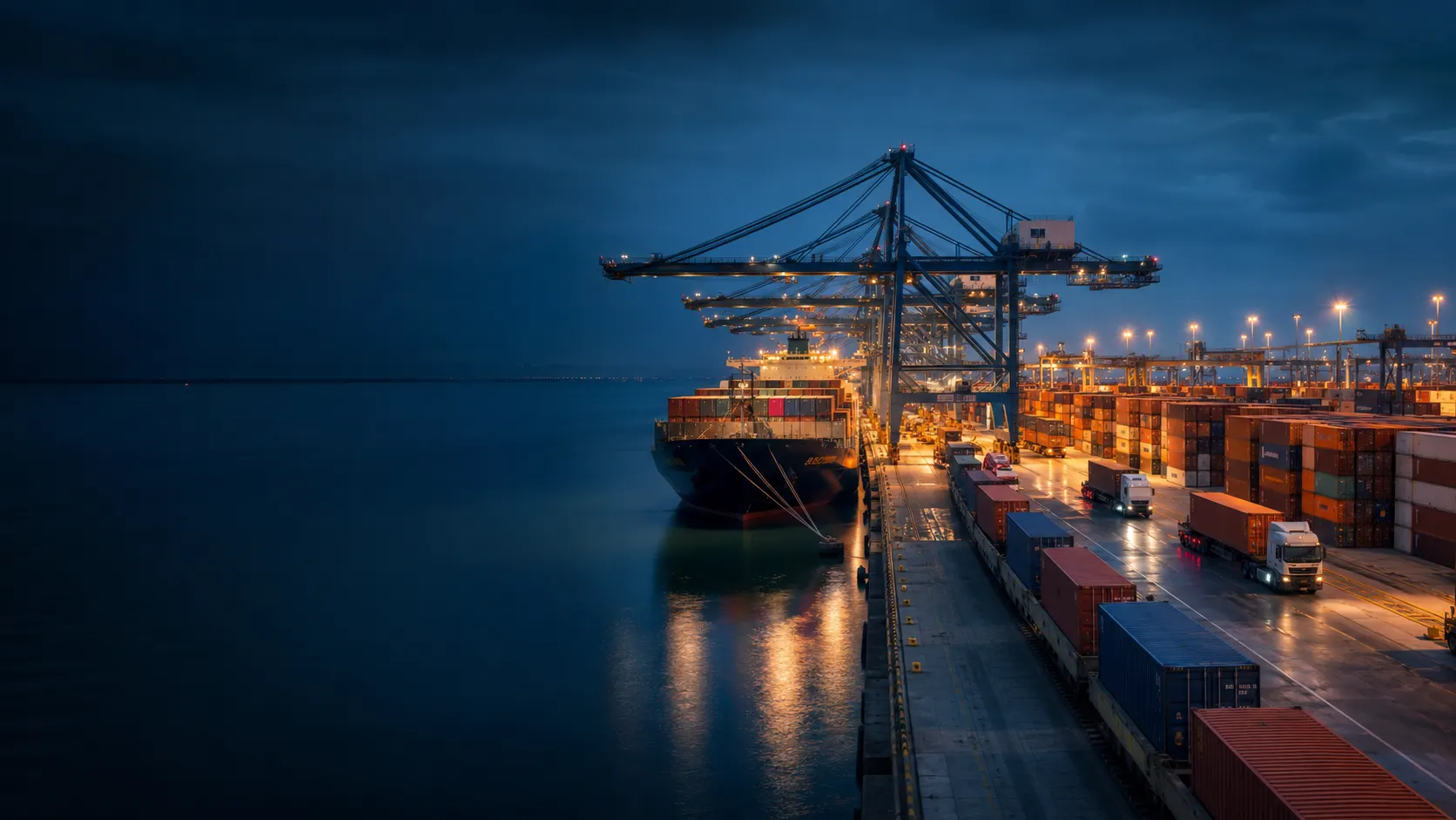 Container terminal connecting China-origin cargo with international freight routes